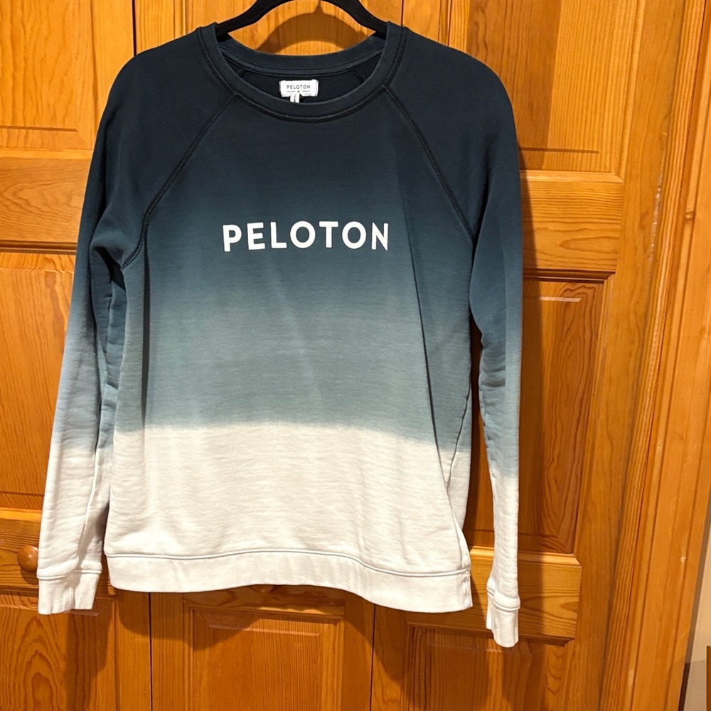 Peloton Blue and White Gradient Sweatshirt